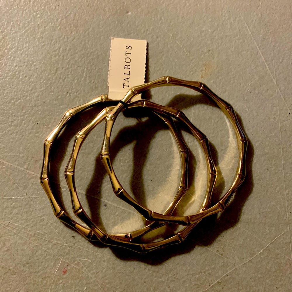 Talbots Bamboo Bracelets 3 Gold